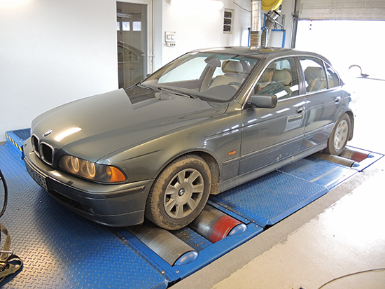 BMW E39 525d 163LE chiptuning teljesítménymérés